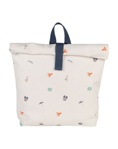 Sac À Dos beige/bleu - 33x8x28.5 cm