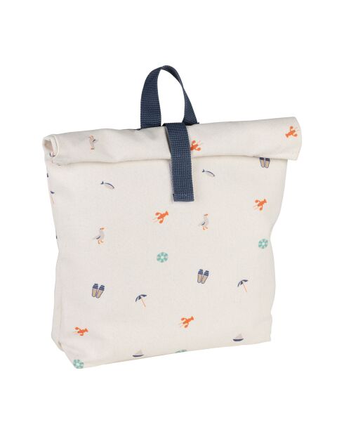 Sac À Dos beige/bleu - 33x8x28.5 cm