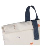 Sac À Dos beige/bleu - 33x8x28.5 cm