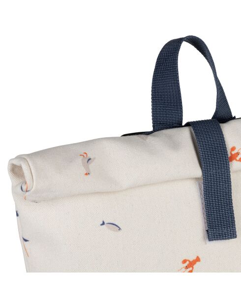 Sac À Dos beige/bleu - 33x8x28.5 cm