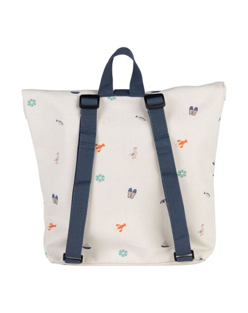 Sac À Dos beige/bleu - 33x8x28.5 cm