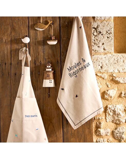 Patere Phare naturel/blanc  - 8.5x25x5 cm