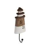 Patere Phare naturel/blanc  - 8.5x25x5 cm