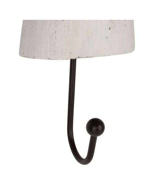 Patere Phare naturel/blanc  - 8.5x25x5 cm