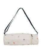 Beige/blauwe geïsoleerde flessentas - D.10x31 cm