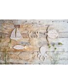 Decorazione da parete Natural Boat - 27x31 cm