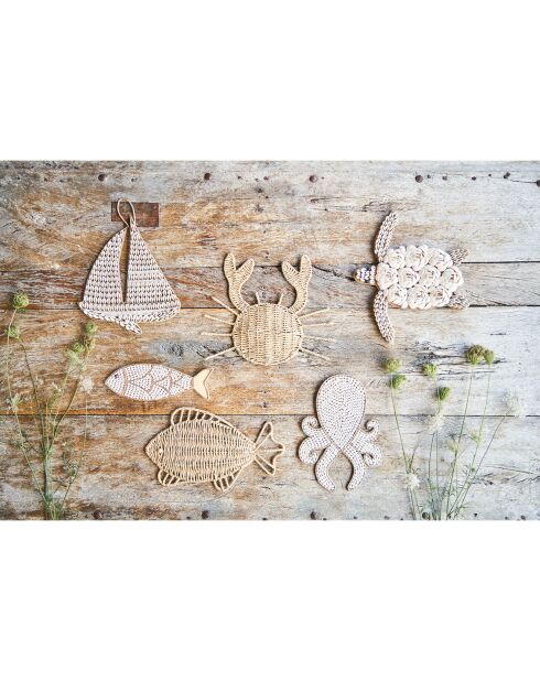 Decorazione da parete Natural Boat - 27x31 cm