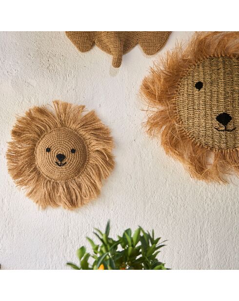 Decorazione da parete con elefante naturale - 24x40 cm