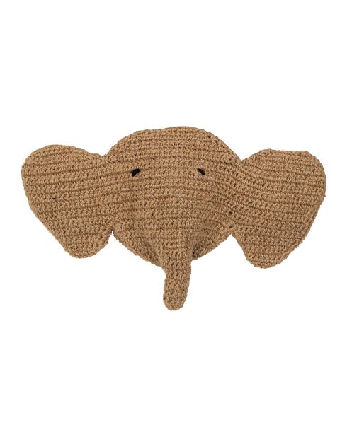 Decorazione da parete con elefante naturale - 24x40 cm