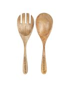 2 Couverts À Salade marron - 33x1.5x9  cm
