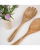 2 Couverts À Salade marron - 33x1.5x9  cm