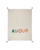 Love Family beigefarbenes Plaid - 170x130 cm