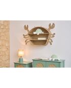 Wandplank met natuurlijke krabben - 86,5x51x15 cm