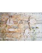 Natuurlijke wanddecoratie voor zeeschildpadden - 35x30 cm