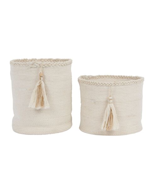 2 Corbeilles blanches