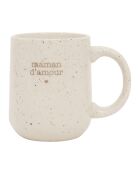 Mug blanc moucheté  - 38 cl