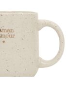 Mug blanc moucheté  - 38 cl