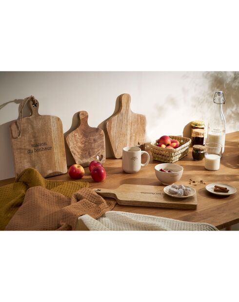 Weiße gesprenkelte Tasse - 38 cl