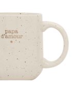 Weiße gesprenkelte Tasse - 38 cl