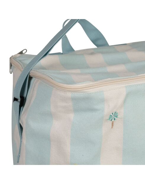 Isothermische tas ecru/turkoois - 35x25x40 cm