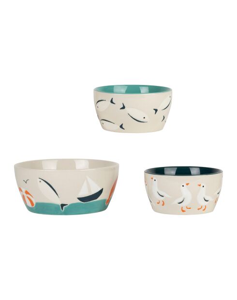 3 Coupelles multicolores