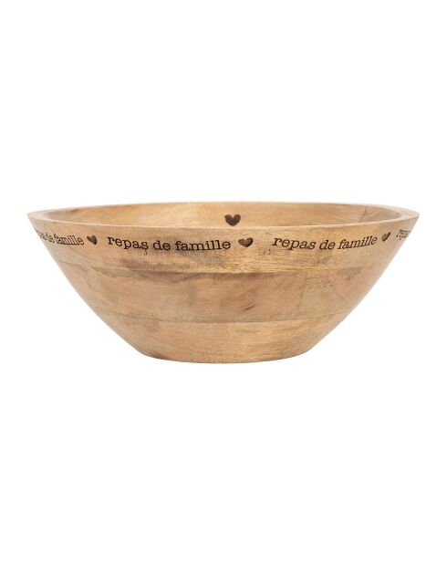 Saladier marron  - D.30x10 cm