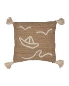 Funda de cojín natural/blanca - 45x45 cm