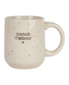 Mug blanc moucheté  - 35 cl