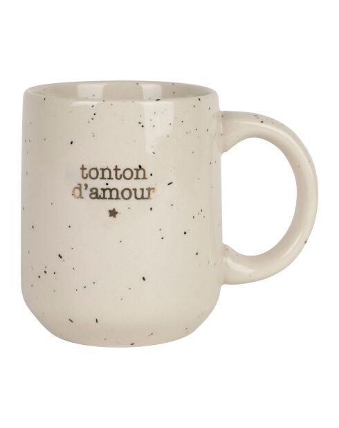 Mug blanc moucheté  - 35 cl