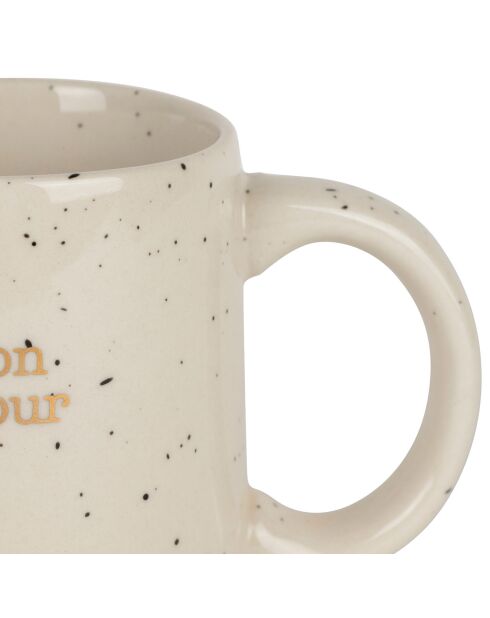 Mug blanc moucheté  - 35 cl
