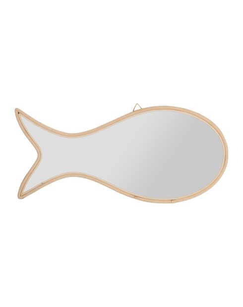Miroir Poisson naturel  - 61x18 cm