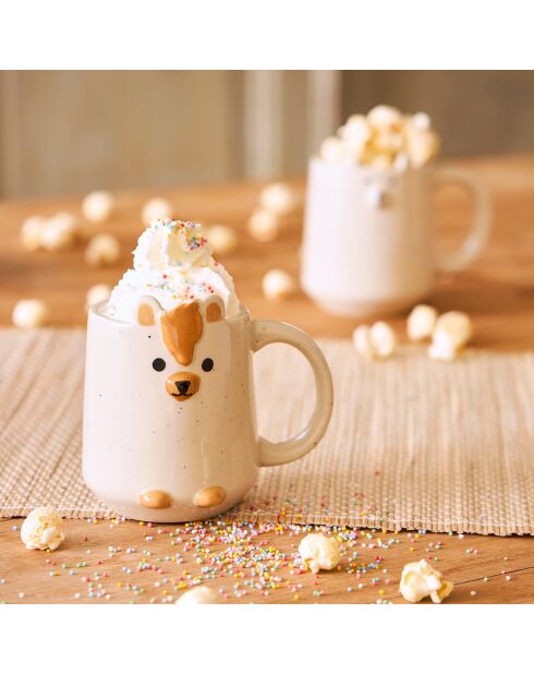 Mug blanc moucheté  - 35 cl