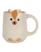 Mug blanc moucheté  - 35 cl