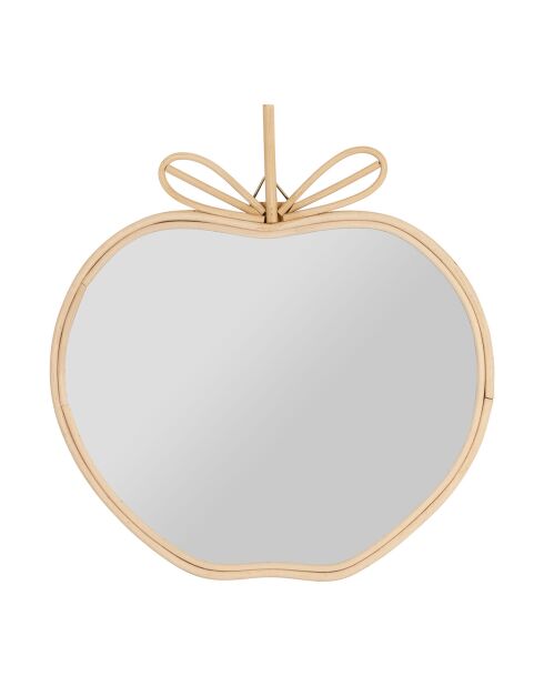 Miroir Pomme naturel  - 32x30 cm