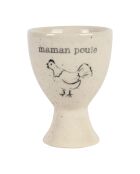 Beige eierdopje - D.5x6,5 cm