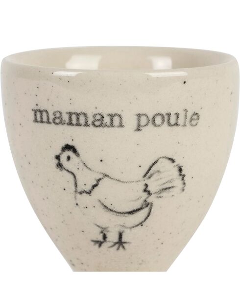 Beige eierdopje - D.5x6,5 cm