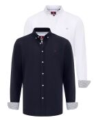 2 Chemises Enrique bleu/blanc