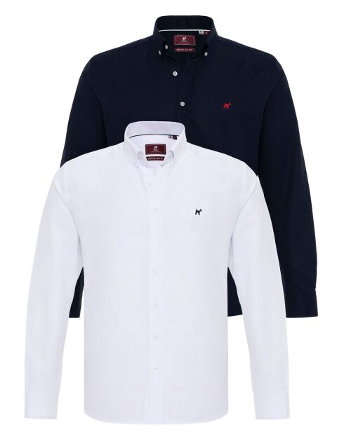 2 Chemises Fernando bleu/blanc