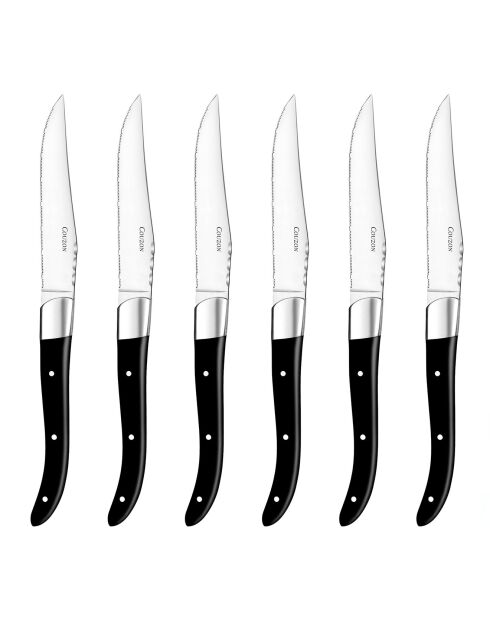 6 Couteaux steak Riviera gris