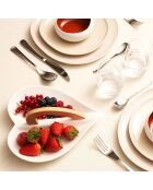 Servire snack in ceramica bianca Love