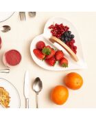 Servire snack in ceramica bianca Love