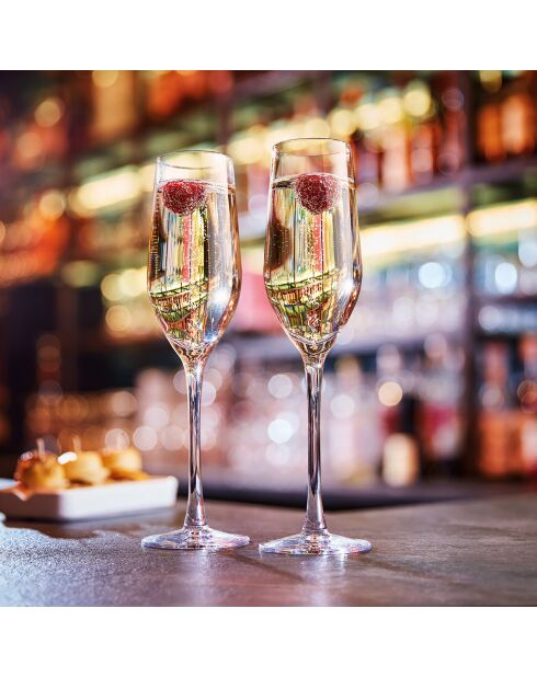 12 durchsichtige Sense-Flöten - 16 cl