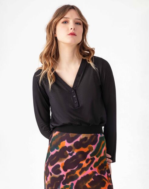 Top Manches Longues Stella irise noir