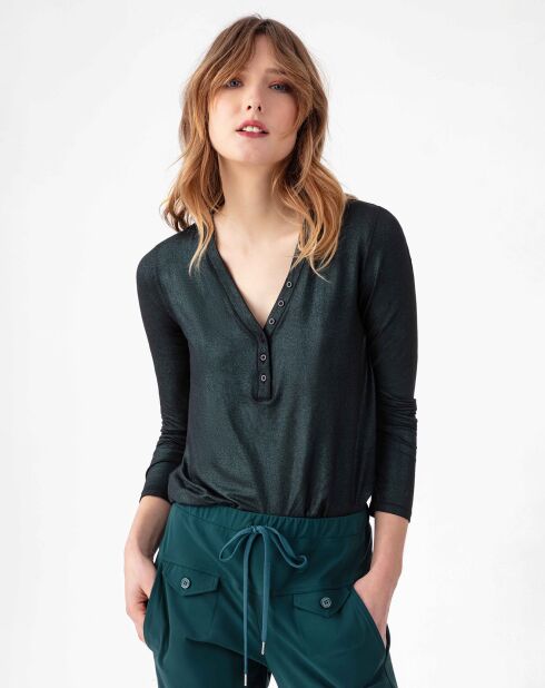 Top Manches Longues Stella irise emeraude