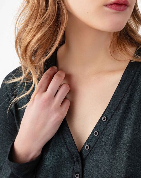 Top Manches Longues Stella irise emeraude