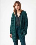 Gilet en Mohair mélangé Aster emeraude