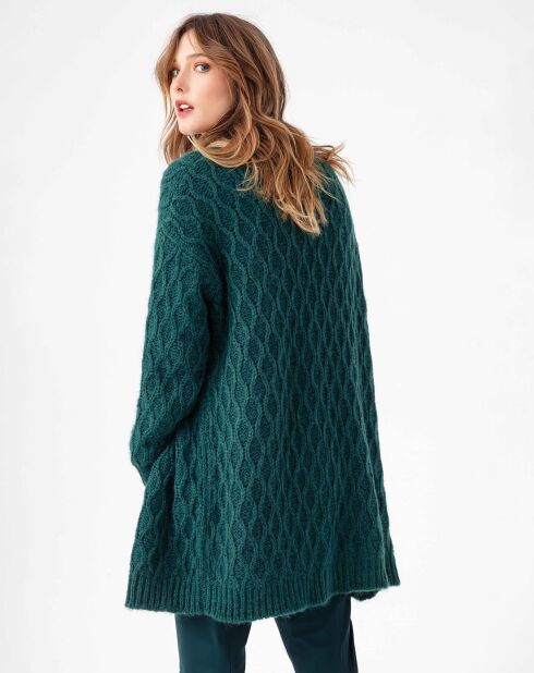 Gilet en Mohair mélangé Aster emeraude