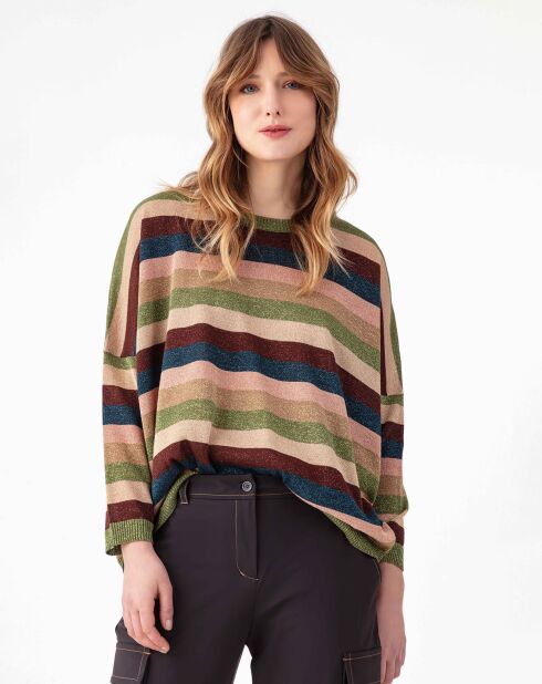 Pull Alesia rayures lurex