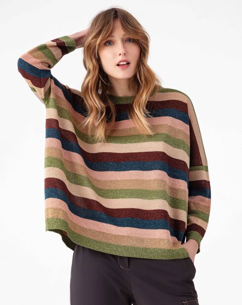 Pull Alesia rayures lurex