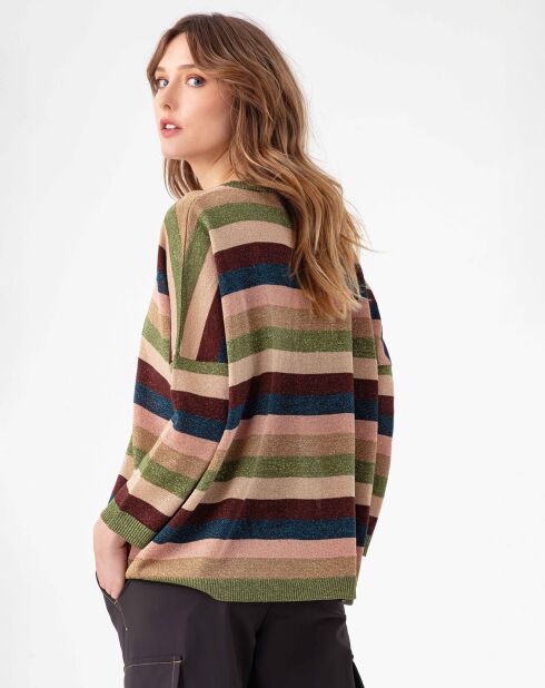 Pull Alesia rayures lurex
